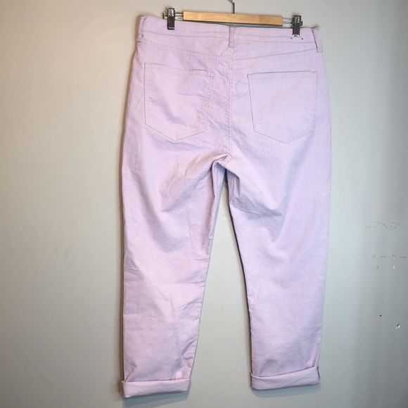 GAP High Rise Cigarette Lilac Corduroy Cropped Jeans, size 14 - Picture 7 of 15